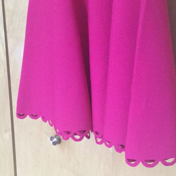 MILLY Knit Eyelet Scallop Fit and Flare Dr… - Picture 8 of 12